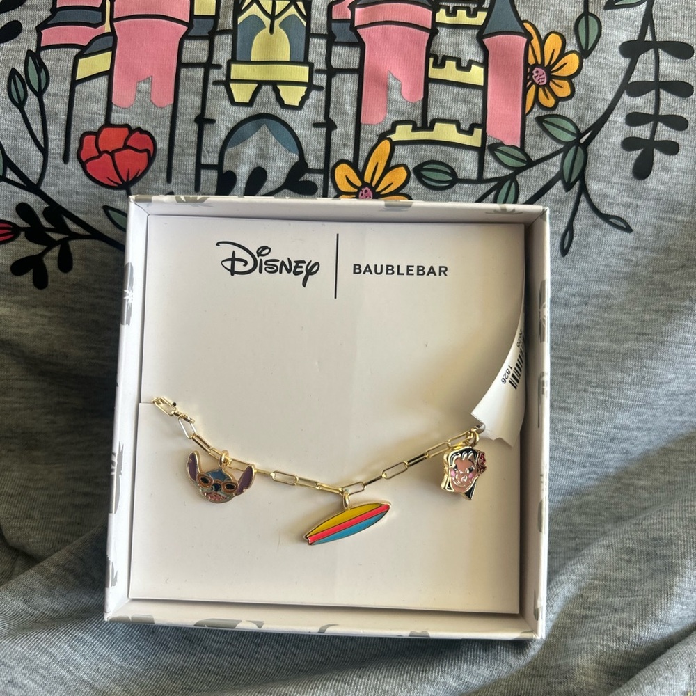 Disney BaubleBar Lilo and Stitch Charm Bracelet